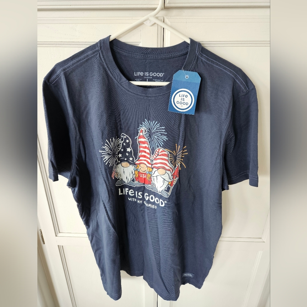 Life is Good Mens Navy Graphic T-Shirt